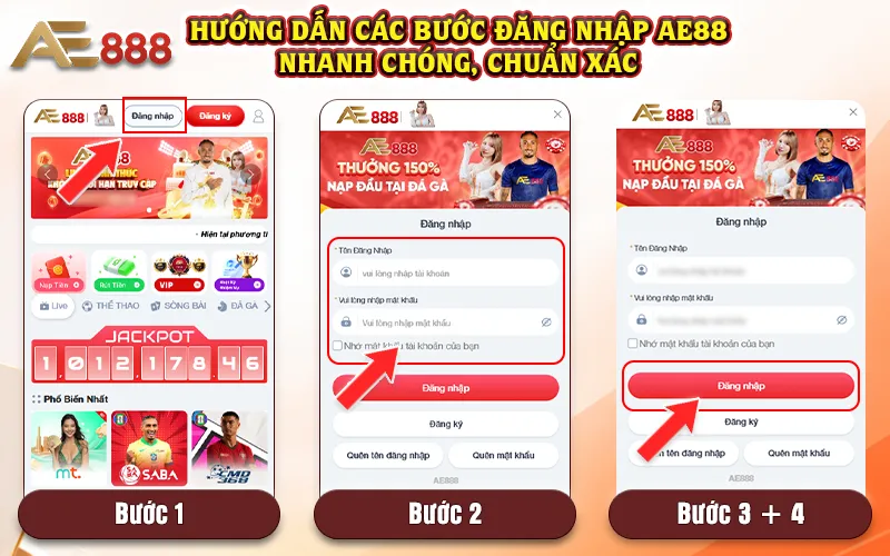 Các Bước Đăng Nhập AE88